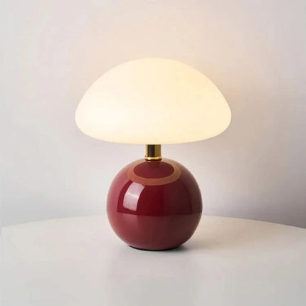 Ceramic LED Table Lamp with Adjustable Color Modes | Mushroom Design for Soft Ambient Lighting 12