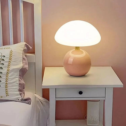 Ceramic LED Table Lamp with Adjustable Color Modes | Mushroom Design for Soft Ambient Lighting 3