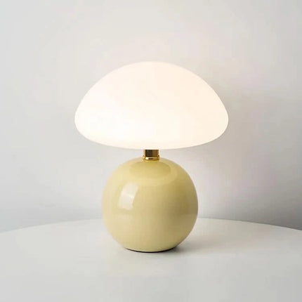 Ceramic LED Table Lamp with Adjustable Color Modes | Mushroom Design for Soft Ambient Lighting 6
