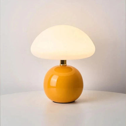 Ceramic LED Table Lamp with Adjustable Color Modes | Mushroom Design for Soft Ambient Lighting 8