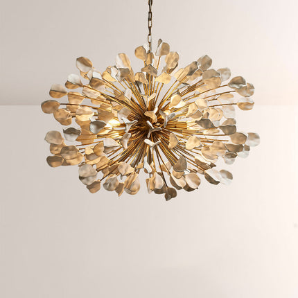 Ceramic Leaf Chandelier | Modern Ceiling Light with Adjustable Height | Elegant Illumination for Dining Rooms and Living Spaces 0
