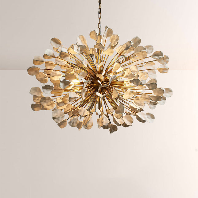 Ceramic Leaf Chandelier | Modern Ceiling Light with Adjustable Height | Elegant Illumination for Dining Rooms and Living Spaces 0