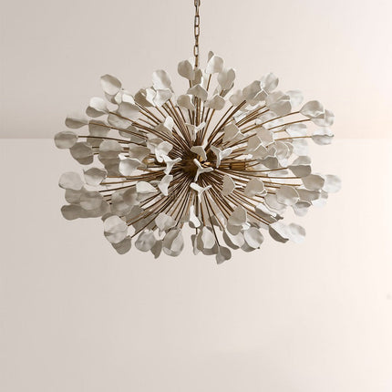 Ceramic Leaf Chandelier | Modern Ceiling Light with Adjustable Height | Elegant Illumination for Dining Rooms and Living Spaces 2