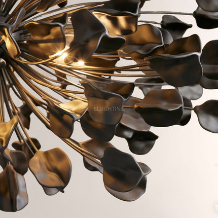 Ceramic Leaf Chandelier | Modern Ceiling Light with Adjustable Height | Elegant Illumination for Dining Rooms and Living Spaces 5