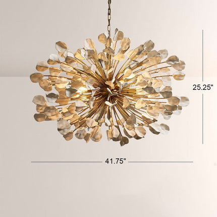 Ceramic Leaf Chandelier | Modern Ceiling Light with Adjustable Height | Elegant Illumination for Dining Rooms and Living Spaces 7