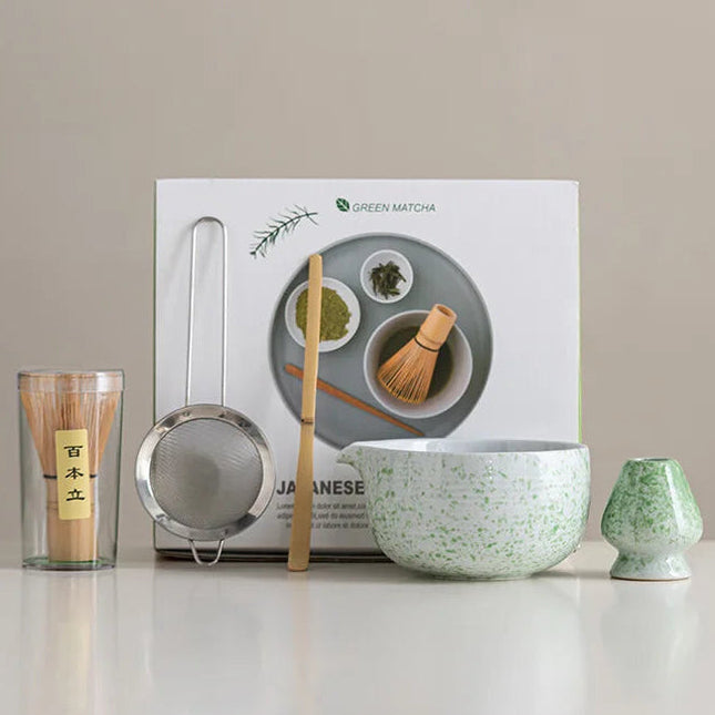 Ceramic Matcha Bowl Set | High-Quality Whisking Tool for Tea Preparation 0