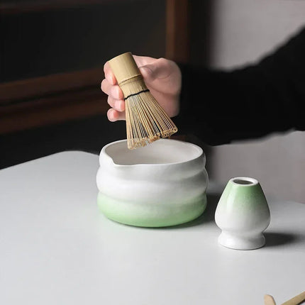Ceramic Matcha Bowl Set with Pouring Spout | Elegant Design for Tea Ceremonies 3