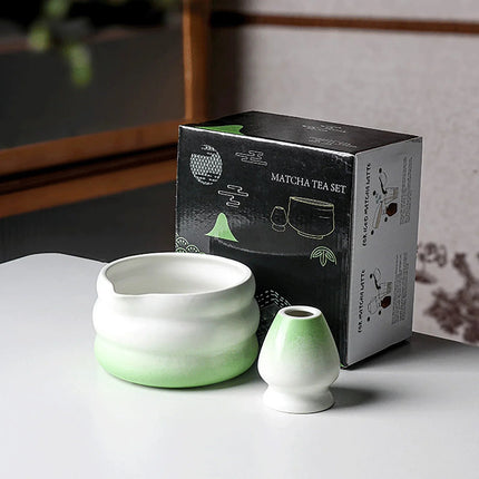 Ceramic Matcha Bowl Set with Pouring Spout | Elegant Design for Tea Ceremonies 4
