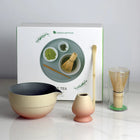 Ceramic Matcha Bowl Set with Spout Ombre Design & Bamboo Whisk | Perfect for Traditional Tea Preparation 0