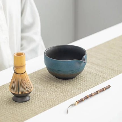 Ceramic Matcha Bowl | Handcrafted Design with Elegant Green Finish | Perfect for Authentic Tea Experience 5