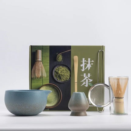 Ceramic Matcha Set | 5-Piece Matcha Tea Set with Bamboo Whisk & Bowl | Perfect for Authentic Tea Preparation 3