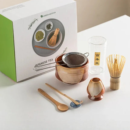 Ceramic Matcha Set | 7-Piece Traditional Tea Ceremony Kit with Vintage Design | Complete Tools for Authentic Matcha Experience 1