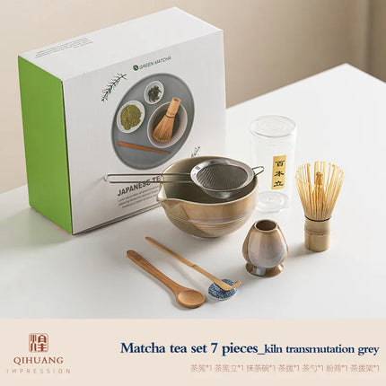 Ceramic Matcha Set | 7-Piece Traditional Tea Ceremony Kit with Vintage Design | Complete Tools for Authentic Matcha Experience 10