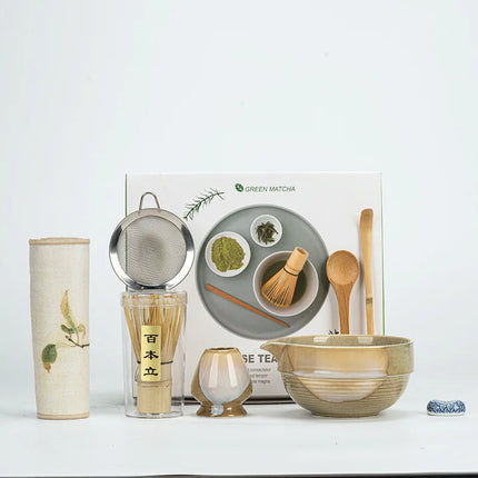 Ceramic Matcha Set | 7-Piece Traditional Tea Ceremony Kit with Vintage Design | Complete Tools for Authentic Matcha Experience 5