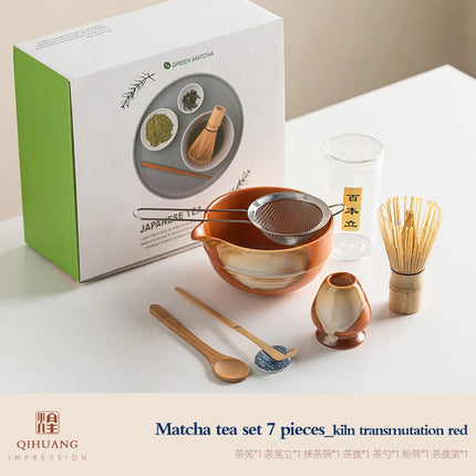 Ceramic Matcha Set | 7-Piece Traditional Tea Ceremony Kit with Vintage Design | Complete Tools for Authentic Matcha Experience 9