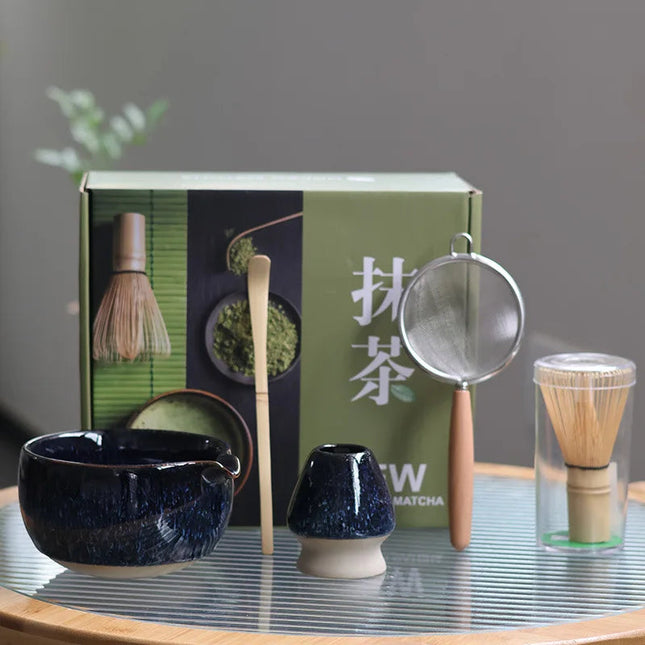 Ceramic Matcha Set | Traditional Tea Bowl with Whisk & Brush | Enhance Your Tea Ceremony Experience 1