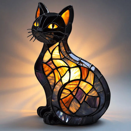Charming Cat | Table Lamp Night Light with Soft Ambient Glow | Decorative Bedside Lamp for Cozy Bedrooms 2