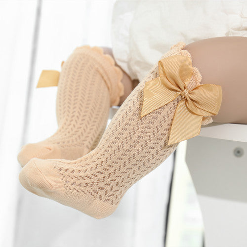 Charming Collection | Baby Socks with Large Bow Design | Soft Cotton for Stylish Comfort 1