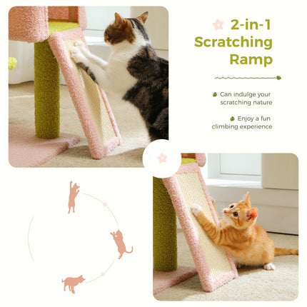 Charming Collection | Multi-Level Cat Tree with Flower Design | Cozy Cat Condo for Play & Relaxation 4