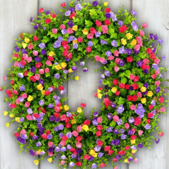 Charming Cottage | Christmas Wreath with Colorful Floral Design | Seasonal Decor for Home Entryways 0