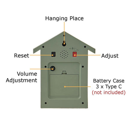 Charming Cuckoo Clock | Traditional Wall Clock with Elegant Design | Battery Operated for Easy Setup 7
