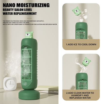 Charming Mini Bear | Air Cooler Humidifier Fan with 3-Speed Control | Compact Design for Ultimate Comfort 4