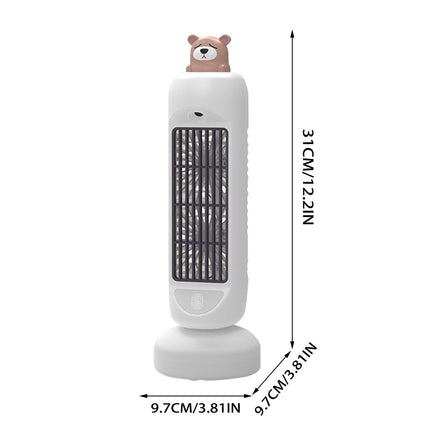 Charming Mini Bear | Air Cooler Humidifier Fan with 3-Speed Control | Compact Design for Ultimate Comfort 8