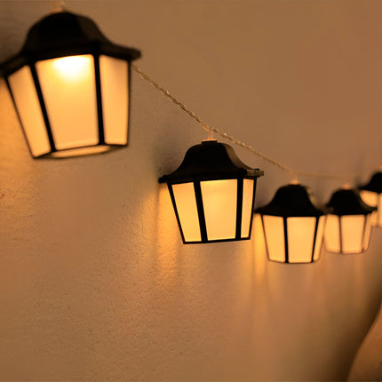 Charming Retro Industrial Metal Cage String Lights for Outdoor Ambiance 5