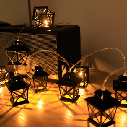 Charming Retro Industrial Metal Cage String Lights for Outdoor Ambiance 6