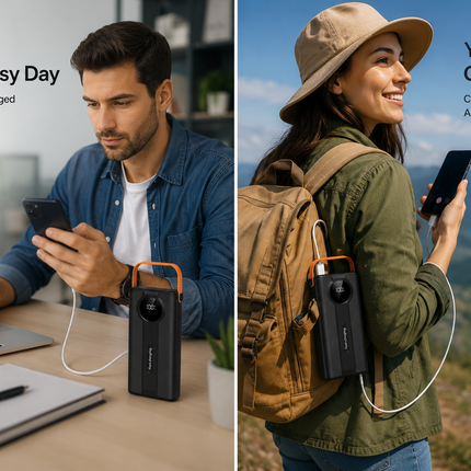 Best Power Bank | Portable Charger 10000mAh with Fast Charging, Digital LED Indicator & Compact Battery Pack for iPhone, Samsung & Android