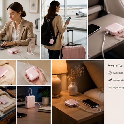 Best Power Bank | Portable Charger with Fast Charging, Digital LED Display & Compact Design for iPhone, Samsung & Android