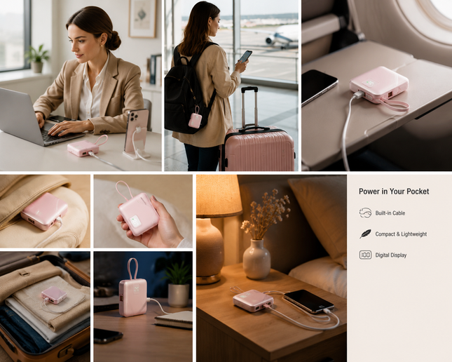 Best Power Bank | Portable Charger with Fast Charging, Digital LED Display & Compact Design for iPhone, Samsung & Android