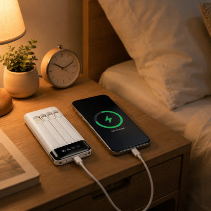 Vepine Best Power Bank | Best Portable Charger with Integrated Cables & Digital Display | Portable Charger & Portable Power Bank for iPhone, Samsung & Android