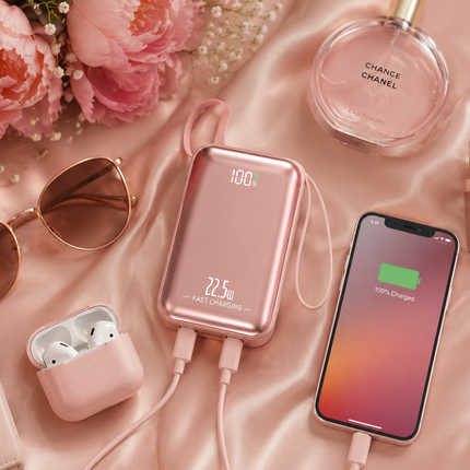 Vepine Best Power Bank | Best Portable Charger with Fast Charging & Built-in Cables | Portable Power Bank for iPhone, Samsung & Android