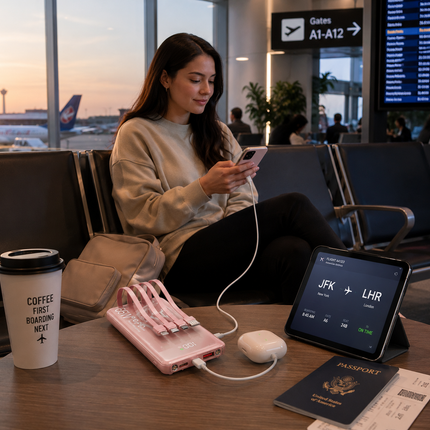 Best Power Bank | Best Portable Charger with High-Speed Charging & Integrated Cables | Portable Power Bank for iPhone, Samsung & Android