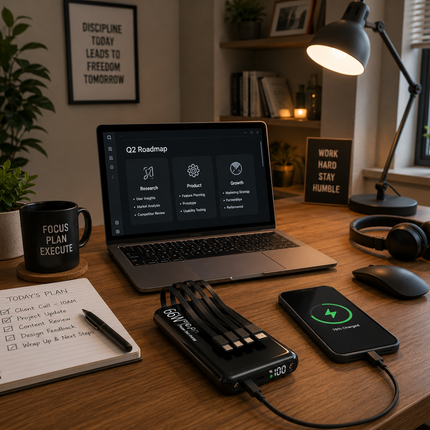 Best Power Bank | Best Portable Charger with High-Speed Charging & Integrated Cables | Portable Power Bank for iPhone, Samsung & Android