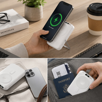 Best Power Bank | Portable Charger with Foldable Stand & Digital Display | Best Portable Power Bank for iPhone, Samsung & Android