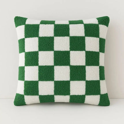 Decorative Pillow Covers, Checkered Throw Pillow Cover with Hidden Zipper, Square Sofa Cushion Cover for Couch