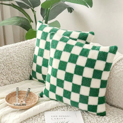 Decorative Pillow Covers, Checkered Throw Pillow Cover with Hidden Zipper – image 4