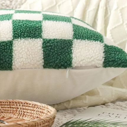 Decorative Pillow Covers, Checkered Throw Pillow Cover with Hidden Zipper – image 6