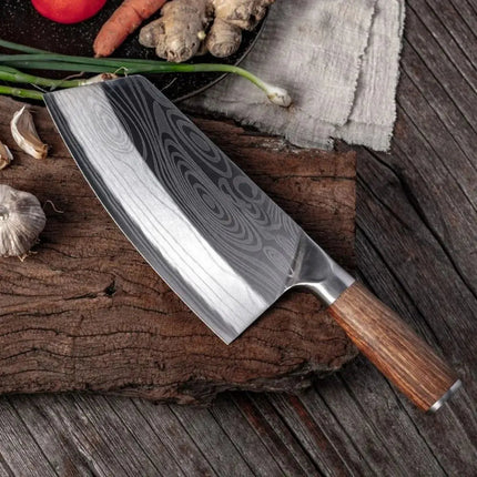 Chef Knife, Forged Stainless Steel Kitchen Knife for Chopping Vegetables and Meat