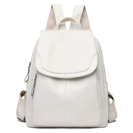 Chic Faux Leather Backpack | Stylish Flap Top Design with Adjustable Straps | Spacious Storage for Everyday Convenience 0