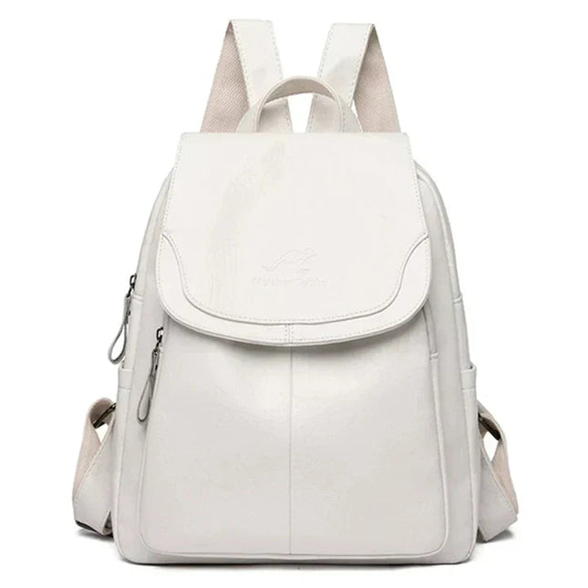 Chic Faux Leather Backpack | Stylish Flap Top Design with Adjustable Straps | Spacious Storage for Everyday Convenience 0