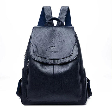 Chic Faux Leather Backpack | Stylish Flap Top Design with Adjustable Straps | Spacious Storage for Everyday Convenience 10
