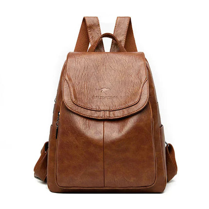 Chic Faux Leather Backpack | Stylish Flap Top Design with Adjustable Straps | Spacious Storage for Everyday Convenience 6