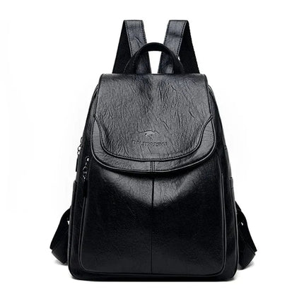 Chic Faux Leather Backpack | Stylish Flap Top Design with Adjustable Straps | Spacious Storage for Everyday Convenience 7