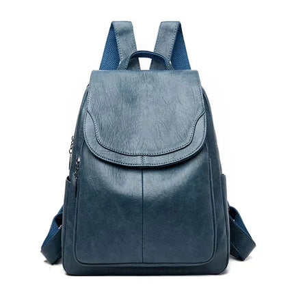 Chic Faux Leather Backpack | Stylish Flap Top Design with Adjustable Straps | Spacious Storage for Everyday Convenience 9