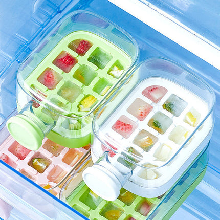 Chic Hydration | 2-in-1 Ice Cube Bottle with Space-Saving Design | Portable & Stylish for Refreshing Drinks 2
