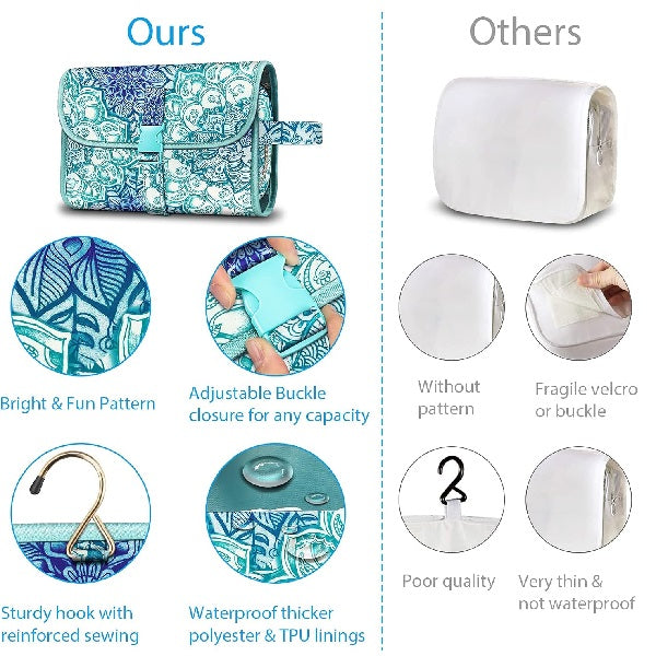 Chic Makeup Storage Bag | Portable Hanging Organizer with Multiple Compartments for Effortless Travel 1