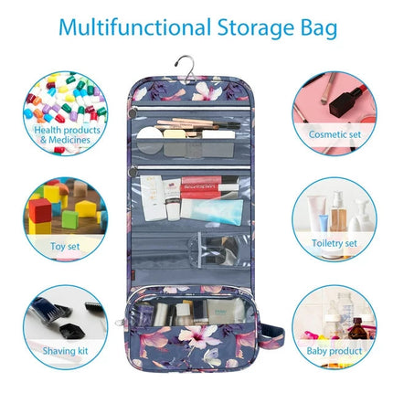 Chic Makeup Storage Bag | Portable Hanging Organizer with Multiple Compartments for Effortless Travel 2